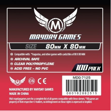 Card Game Sleeves - 80x80mm (x100)