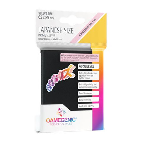 Gamegenic : 60 Japanese Prime Sleeves 62x89mm