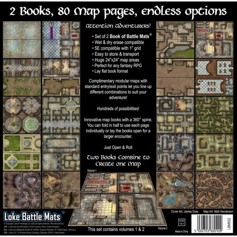 Castles Crypts and Caverns Books of Battle Mats