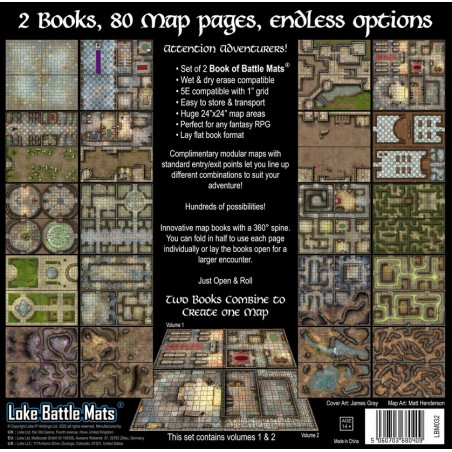 Buy Castles Crypts and Caverns Books of Battle Mats - Loke - Agorajeux