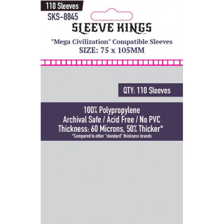 Buy Sleeve Kings Mega Civilization 75x105mm - Agorajeux gamestore