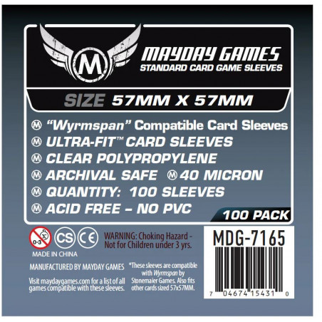 Buy Standard Sleeves Wyrmspan 57x57 mm (100) - Agorajeux gamestore