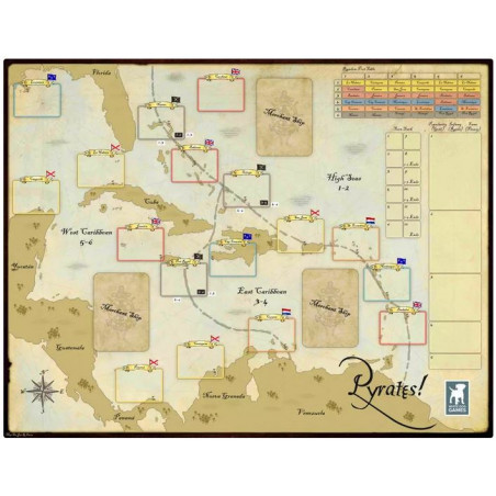 Buy Pyrates - canvas map - White Dog Games - Agorajeux