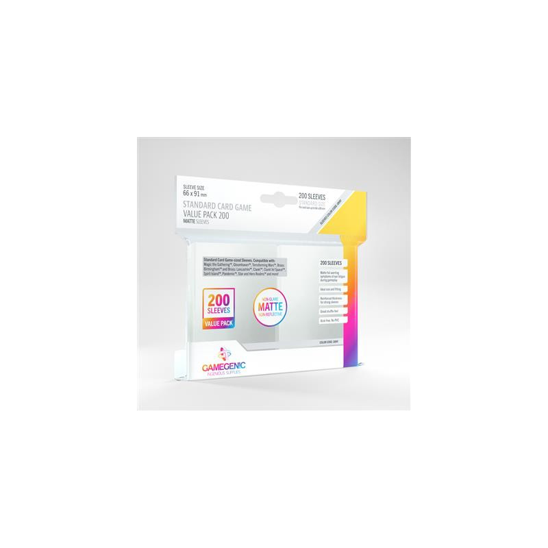 Gamegenic : Standard Matte Sleeves Value Pack (200)