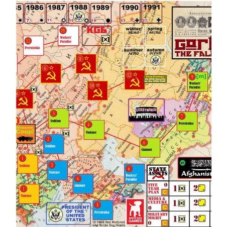 Buy Gorbachev - canvas map - White Dog - Agorajeux