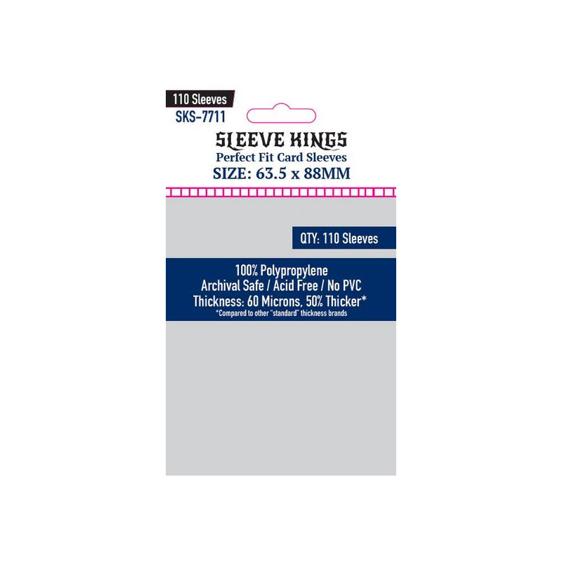 Protège-cartes Sleeve Kings Perfect Fit 63.5x88 mm (110)