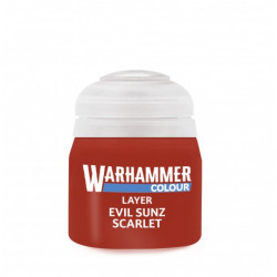 Warhammer colour : Pot de peinture Layer - Evil Sunz Scarlet