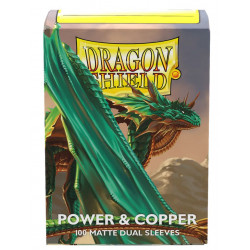 Buy Dragon Shield Standard Dual Sleeves: Power & Copper [Matte] (100 Sleeves) | Arcane Tinmen | Agorajeux Game store