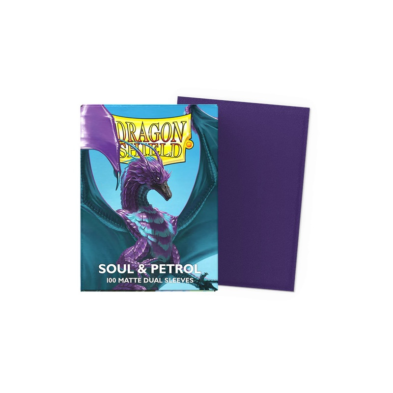 Dragon Shield Standard Dual Sleeves: Soul & Petrol [Matte] (100 Sleeves)