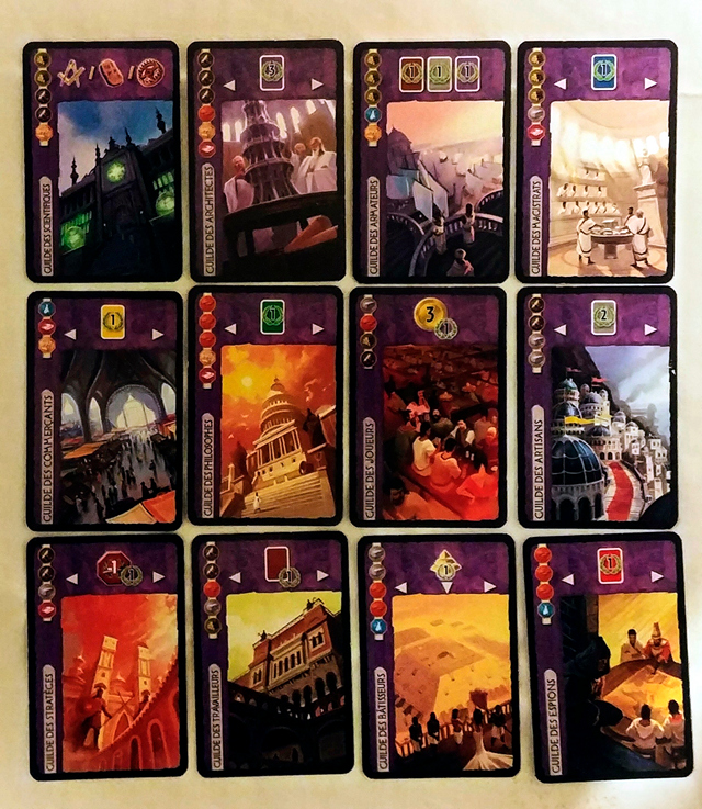Les guildes : des cartes qui coûtent cher à l'achat, mais qui peuvent rapporter gros.
